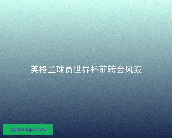 英格兰球员世界杯前转会风波
