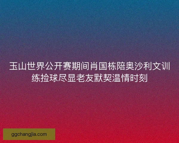 玉山世界公开赛期间肖国栋陪奥沙利文训练捡球尽显老友默契温情时刻 玉山世界公开赛期间肖国栋陪奥沙利文训练捡球尽显老友默契温情时刻